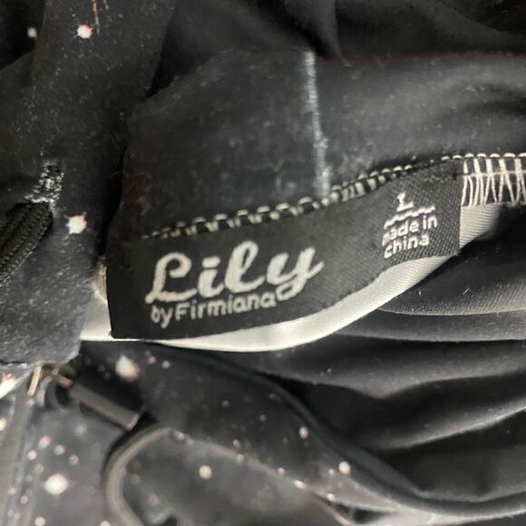 Lily by Firmiana Black Galaxy Print Hooded Zip Up Jacket - Picture 4 of 6